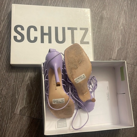 Schutz Heyde Ankle Tie Sandal | Size 10 (lilac) - Picture 3 of 4